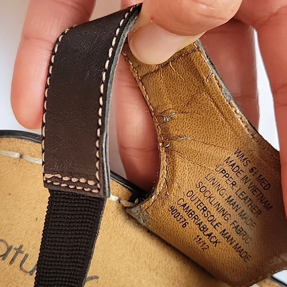 NATURALIZER Natural Soul. Sandal Black Leather. Size 6.5 - Picture 11 of 17